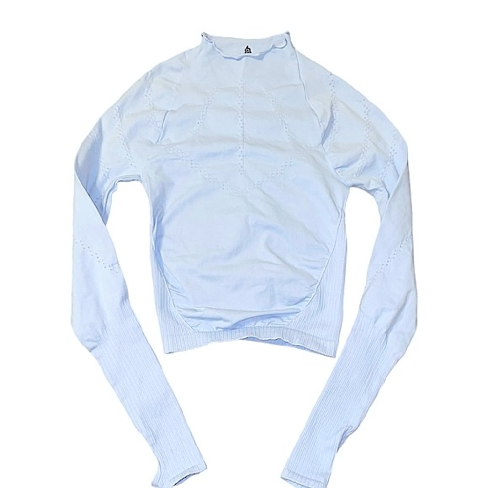 Free People Good Karma High-Neck Layer in Baby Blue XS/S NWOT - Picture 6 of 15